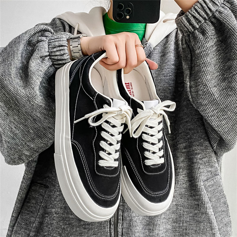 Low-top canvas shoes boys Korean version of the hundred with flat bottom vulcanized tide shoes male skateboarding shoes